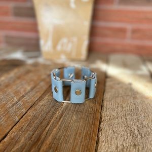 Handmade Delicate Dreamy Blue Leather Bracelet